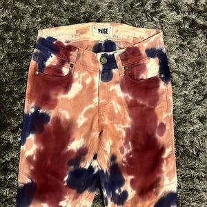 Paige tie dye jeans sz 23 verdugo ultra skinny